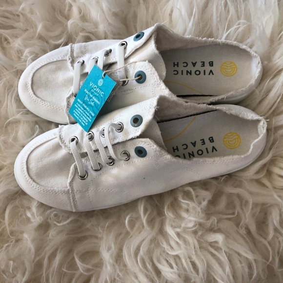 VIONIC  beach slide on canvas mule NWT - Picture 2 of 4